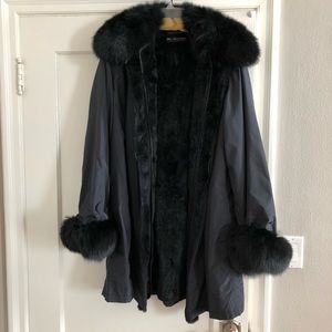 Dana Buchanan coat with fur trim